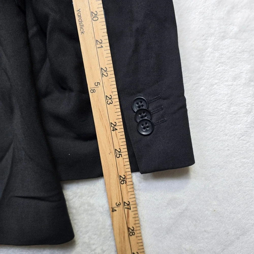 Banana Republic Black Wool Suit Jacket Mens 46R‎ 46 Modern Fit Italian Blazer
